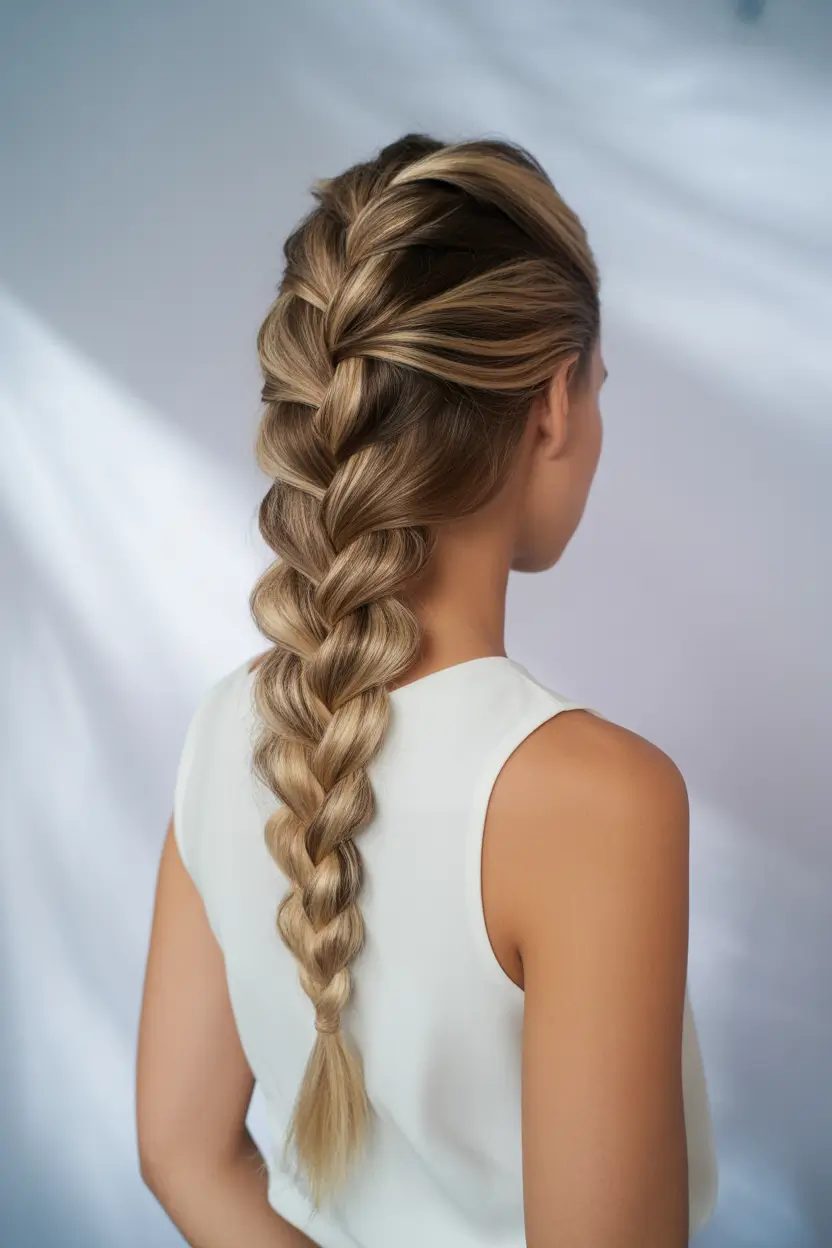 Best quick hairstyles 2026 Classic Thick French Braid With Soft Highlights