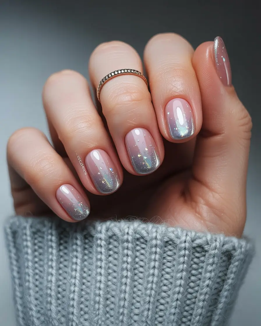best short acrylic nails 2026 Icy Gradient Nails for the “Snowlight” Effect