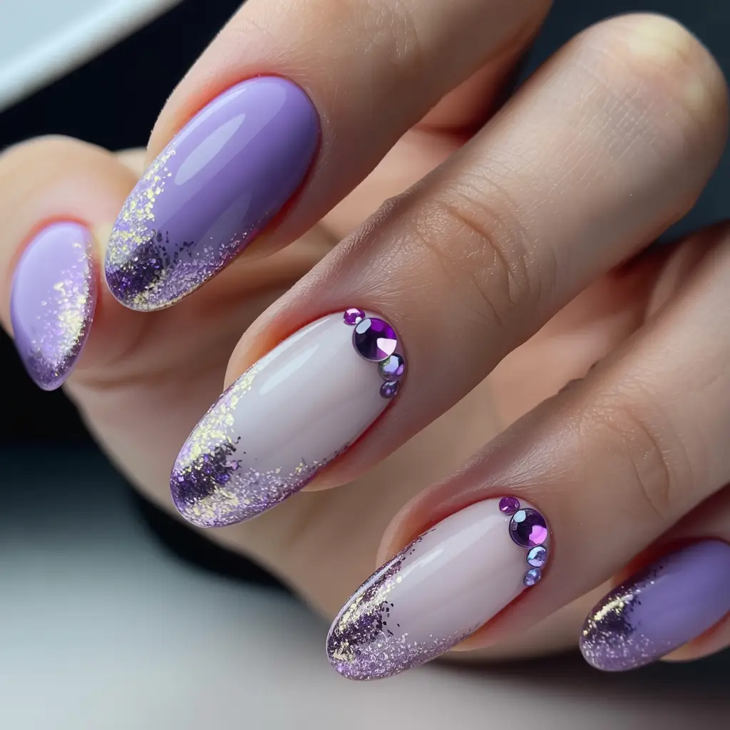 Topic (main keyword)+Lavender Frost With Crystal Accents