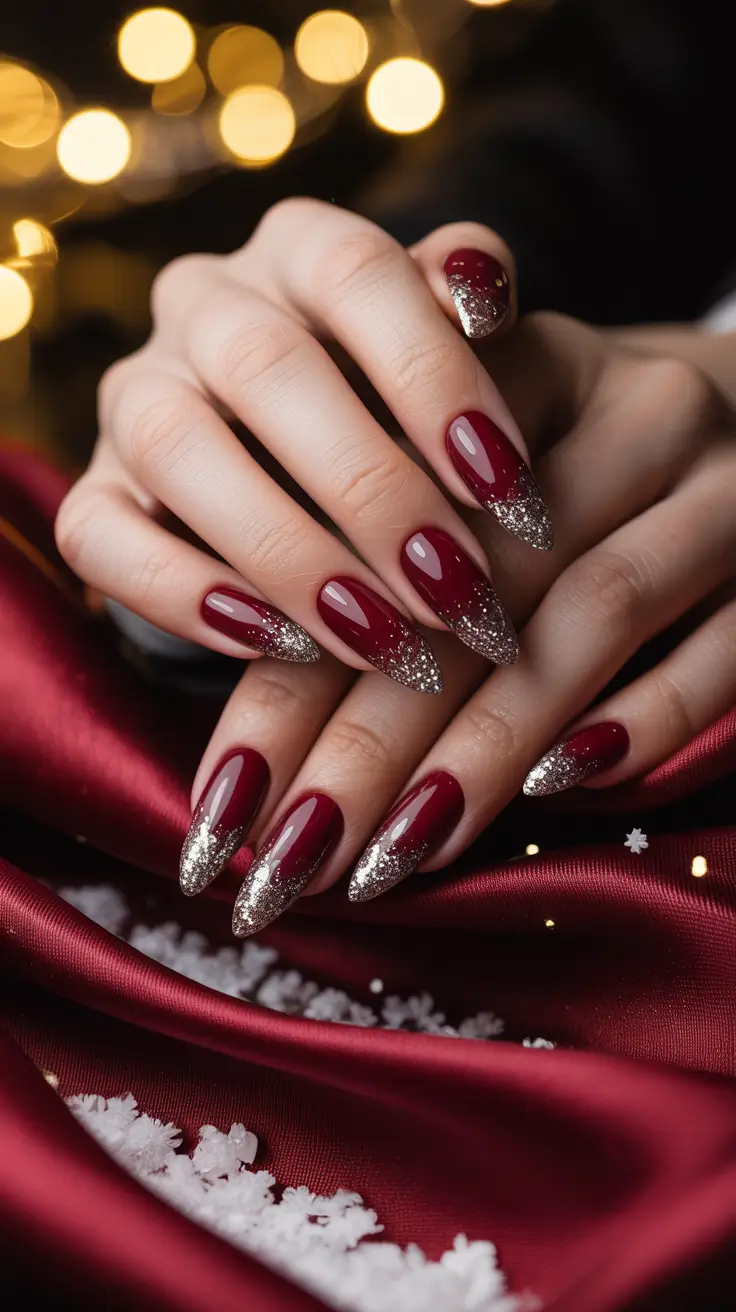 Topic (main keyword)+Crimson Velvet With Golden Sparkle