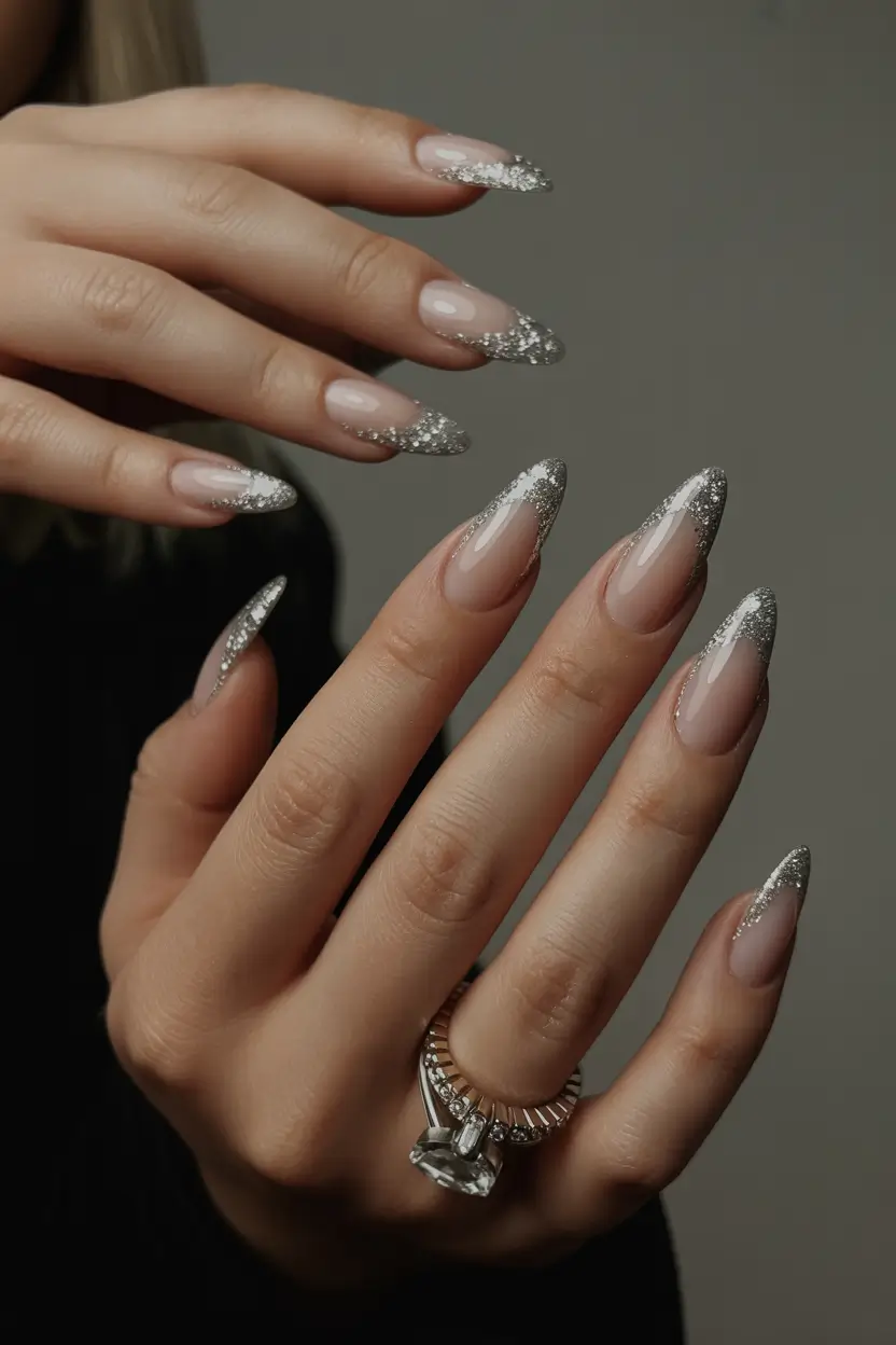 Topic (main keyword)+Silver Luxe Tipped Elegance