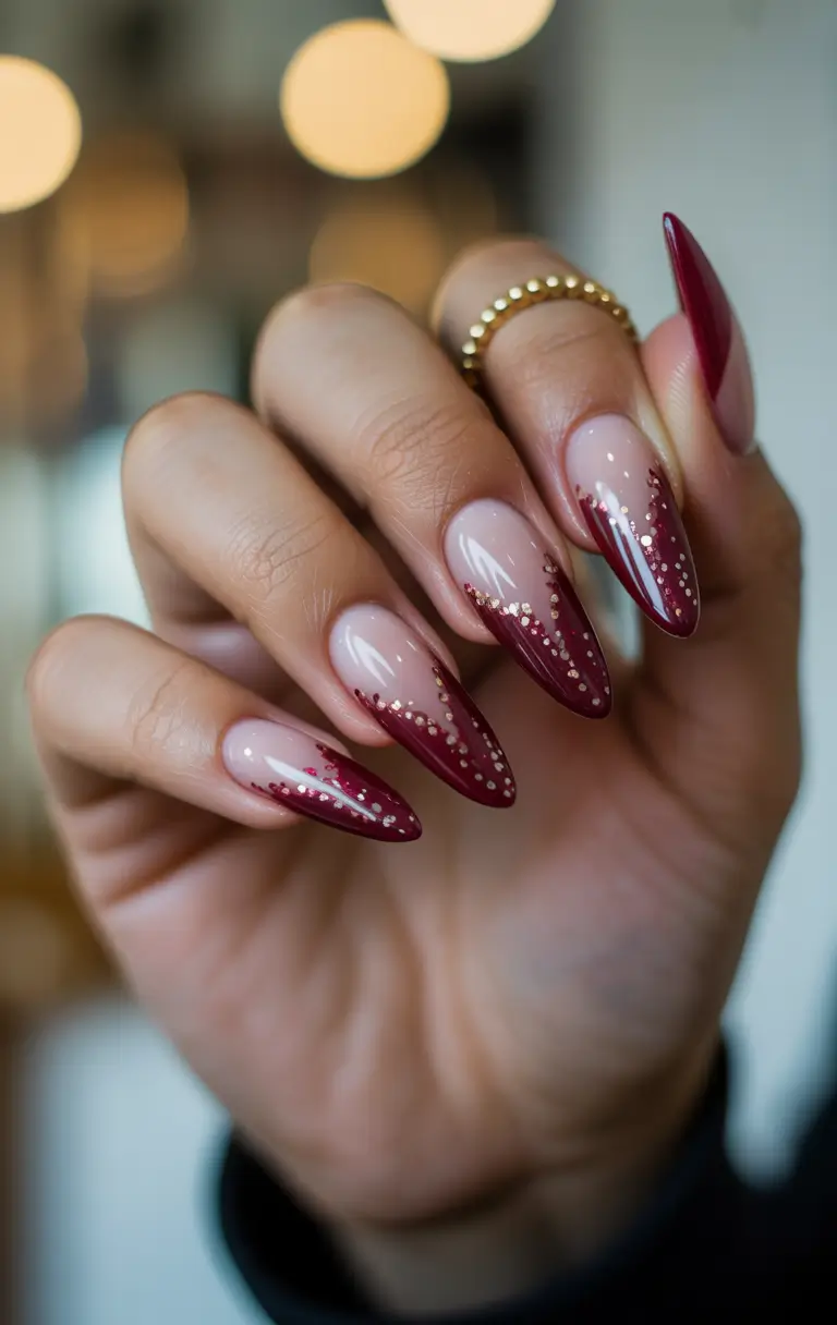 Topic (main keyword)+Crimson Cascading Sparkles