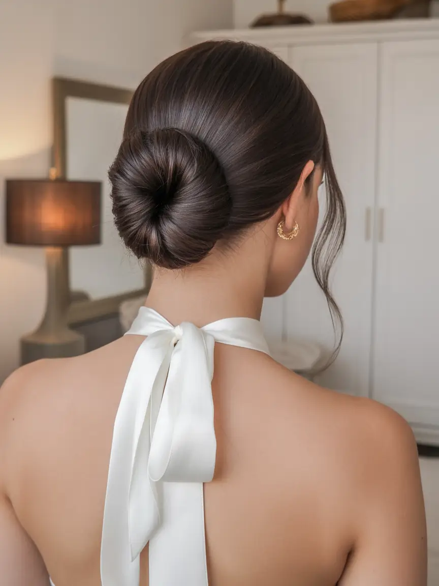 wedding hairstyles 2026 Classic Polished Bridal Bun