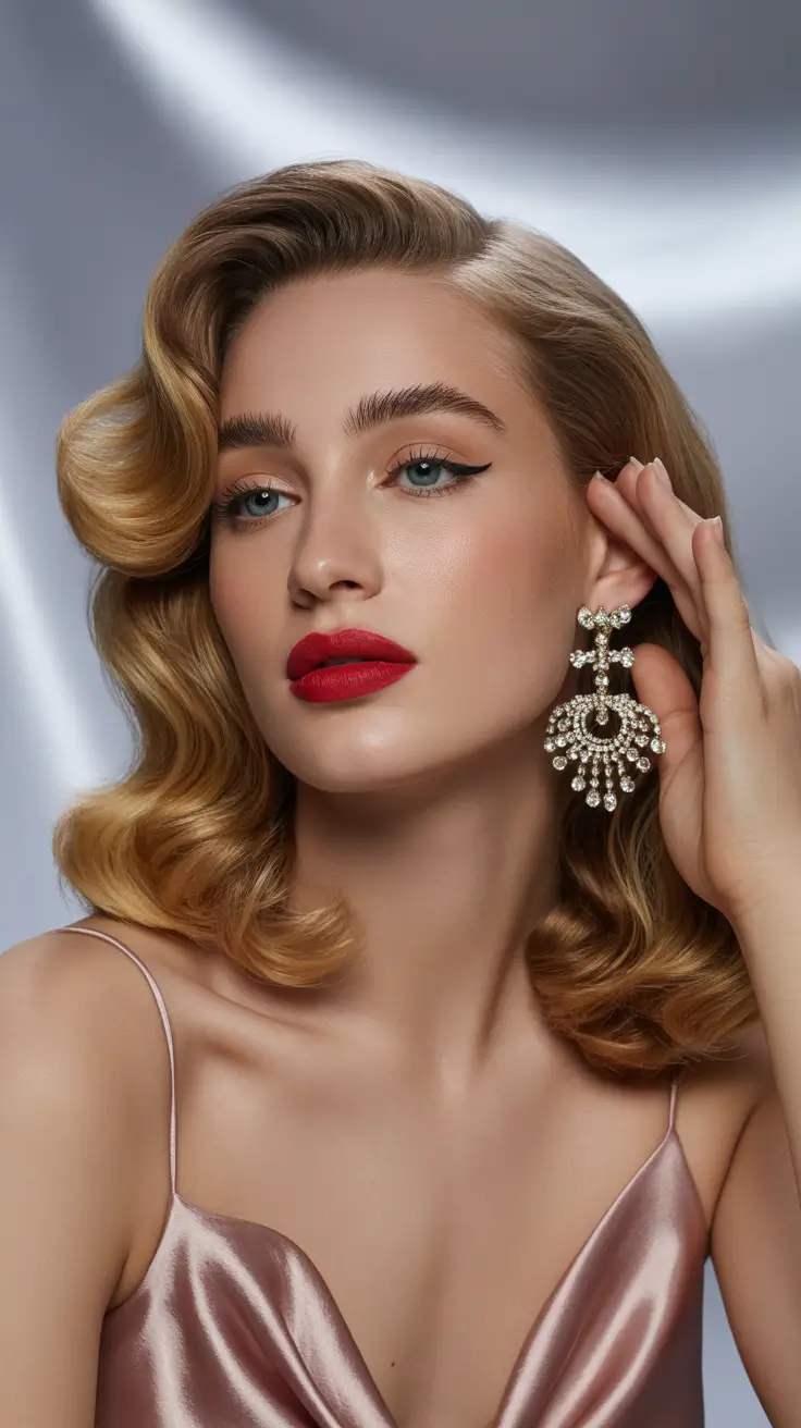 wedding hairstyles 2026 Hollywood Luxe Waves