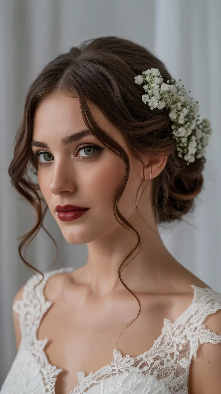 wedding hairstyles 2026 Botanical Low Bun Elegance