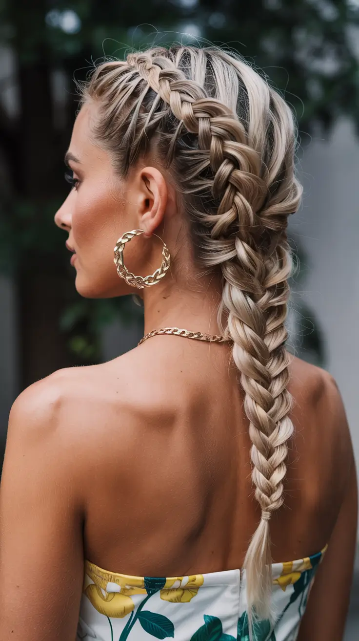 braids hairstyles Golden Dutch Braid Elegance