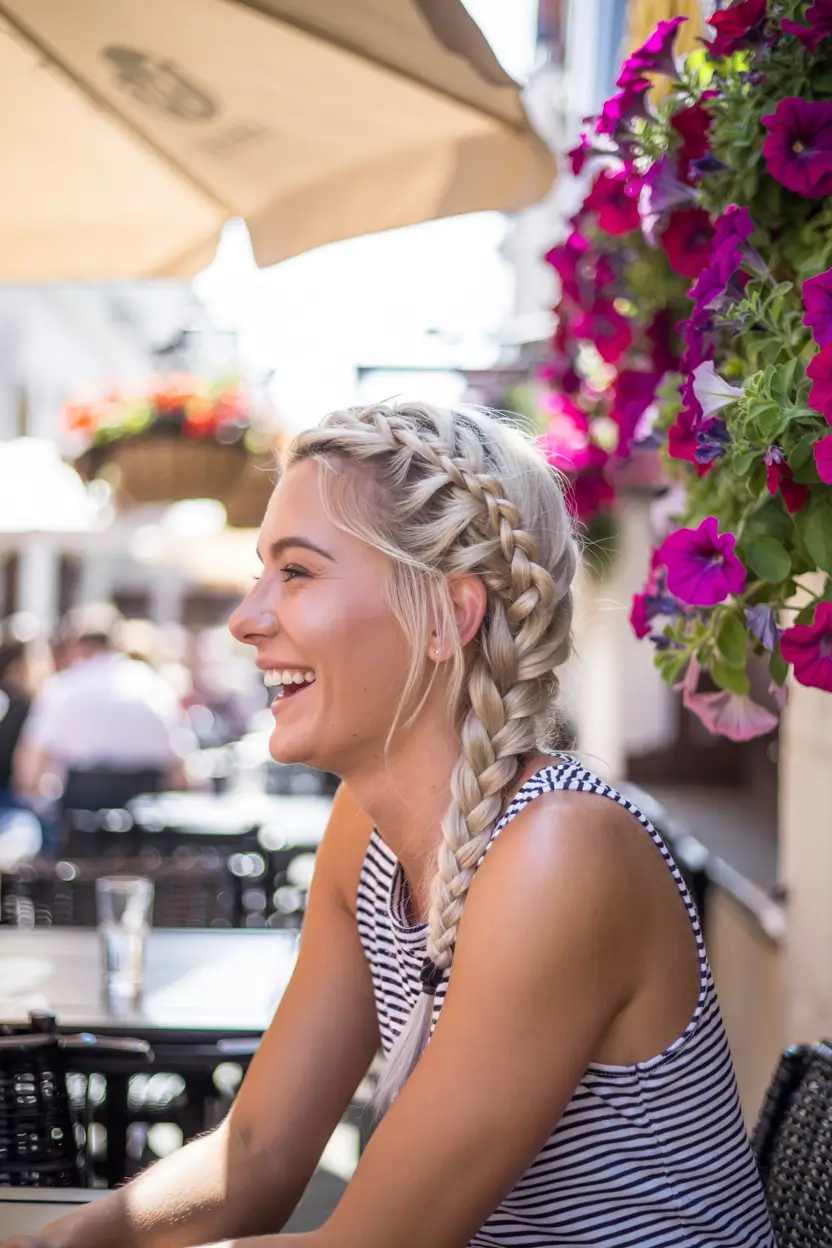 braids hairstyles Lemonade Braids with Radiant Elegance