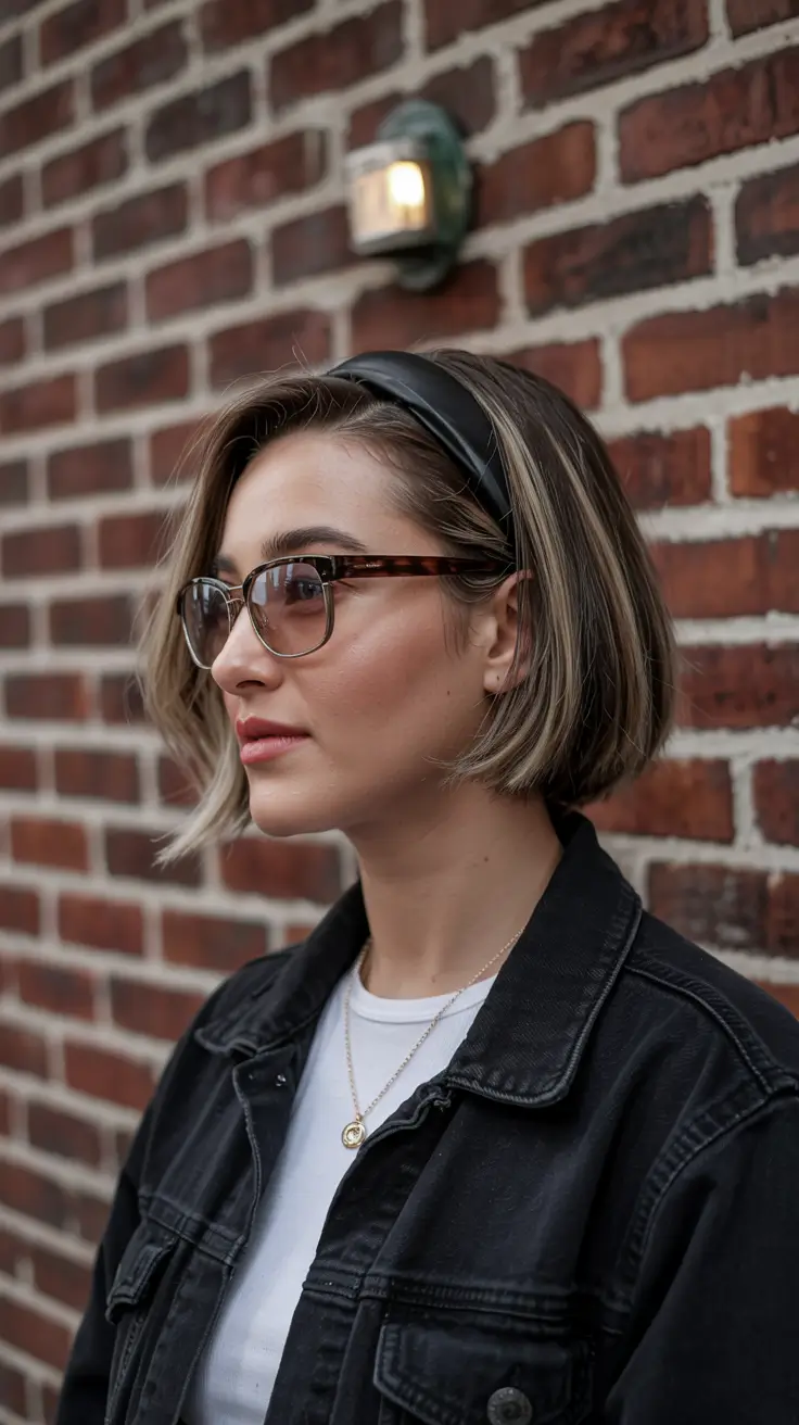short hairstyles for women Urban Bob with Headband