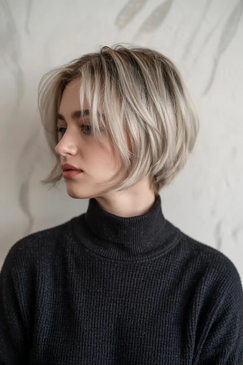 short hairstyles for women Frosted Blonde Elegance