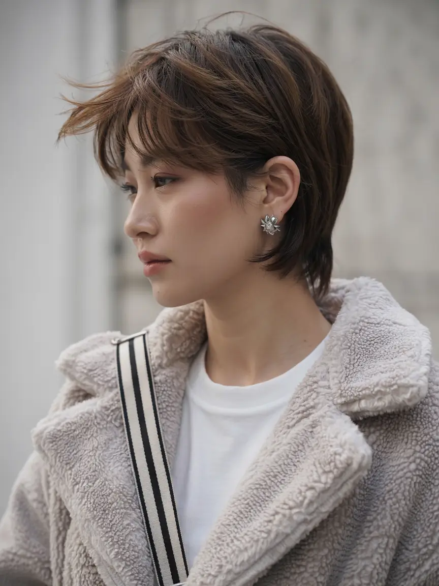 short hairstyles women Feathered Mocha Layers
