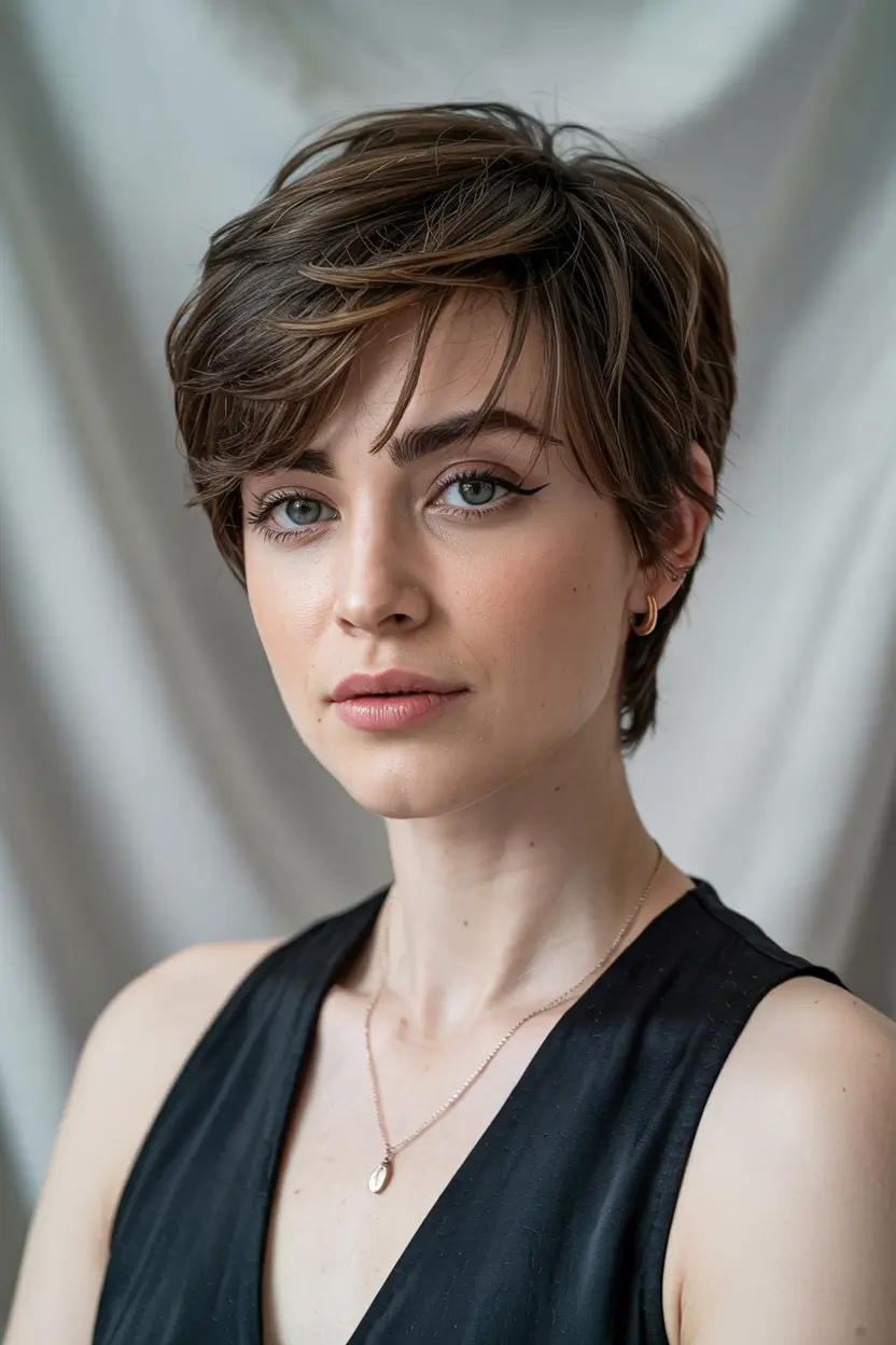 short hairstyles with layers Smoky Mocha Crop