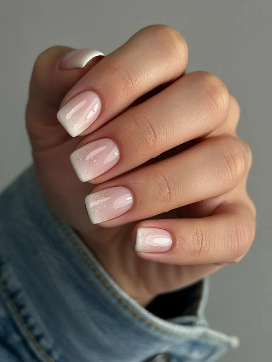 classic square nails 2026 Milky French Fade: The Square Classic That Never Fails