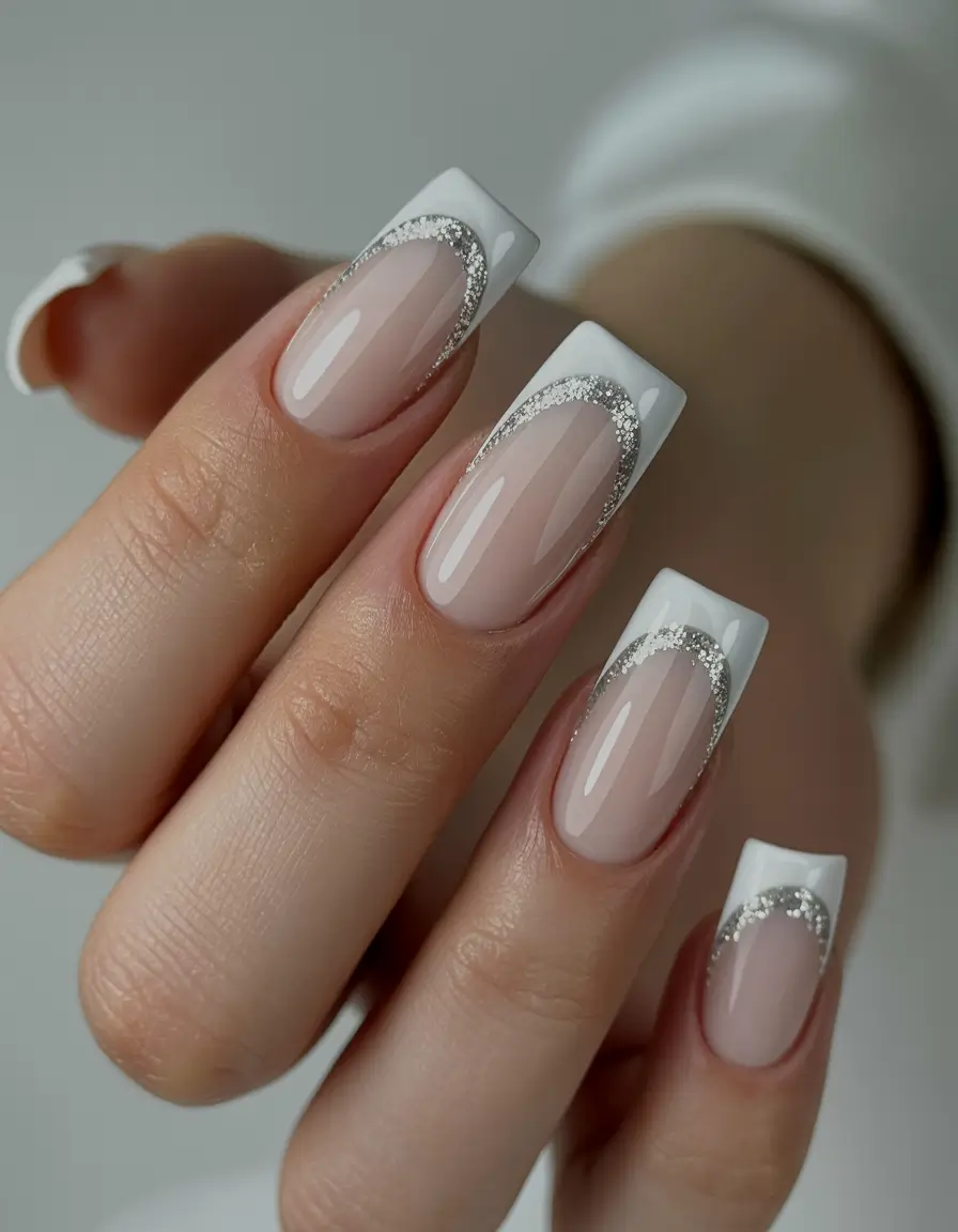 wedding-nails-2026-Silver-Gleam-French-On-Sculpted-Neutrals