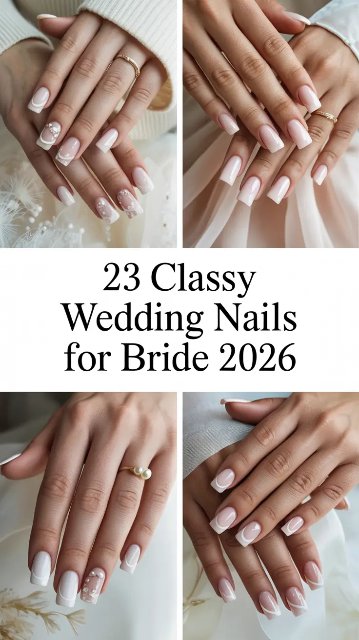 Classy Wedding Nails for Bride 2026 – Elegant Inspo for a Timeless Bridal Look