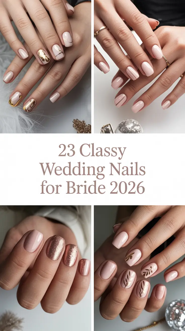 Classy Wedding Nails for Bride 2026 – Elegant Inspo for a Timeless Bridal Look