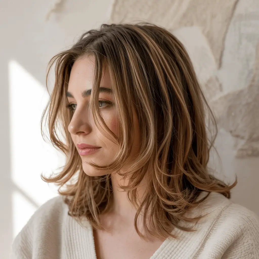 hairstyles ideas for long hair Soft Face-Framing Layers with Honey Blonde Tones