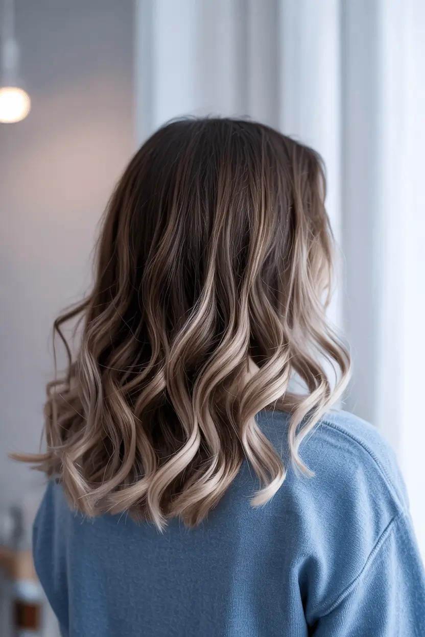 hairstyles ideas easy Cool-Toned Blonde Curls with Balayage Depth