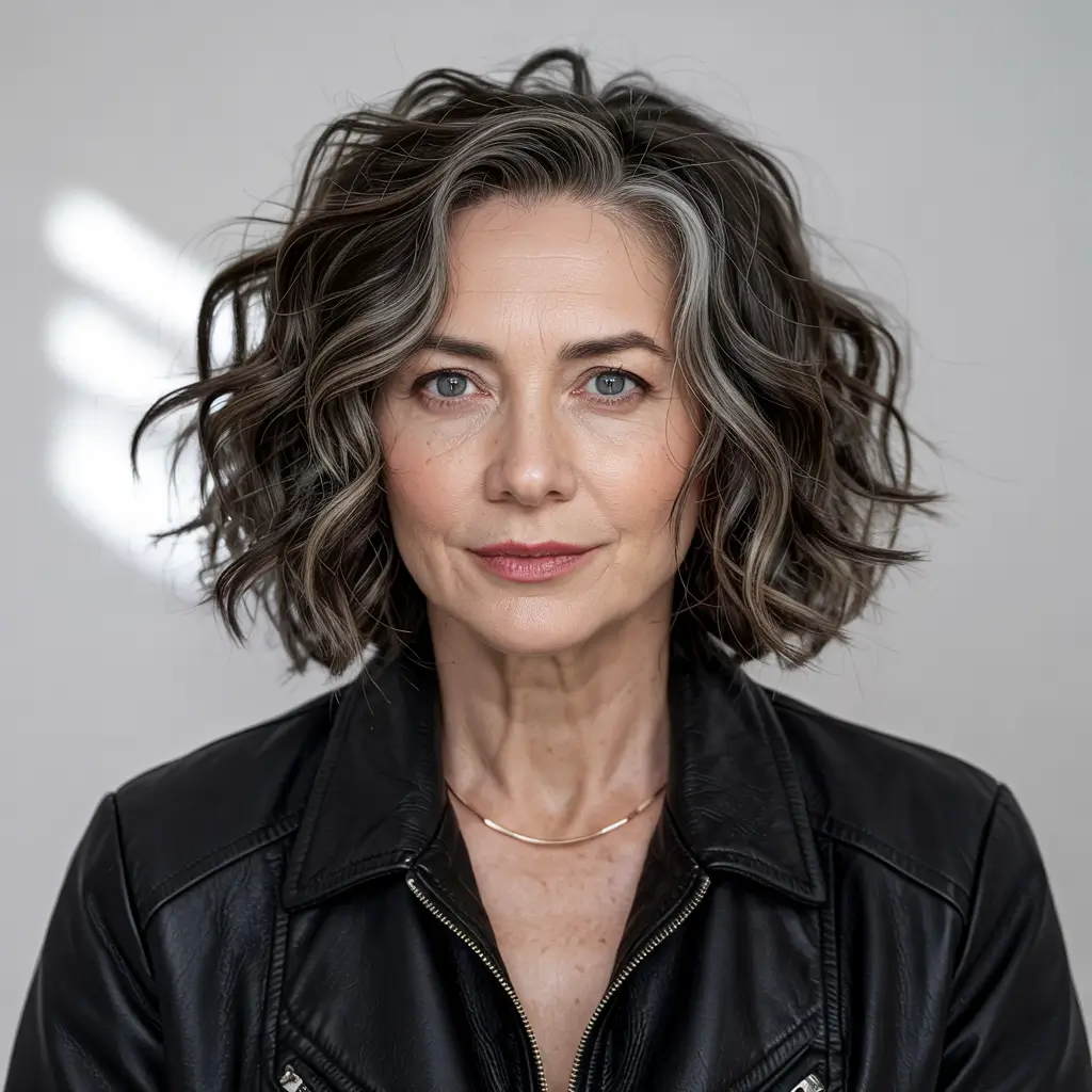 curly hairstyles medium hair Silver Dimension Waves