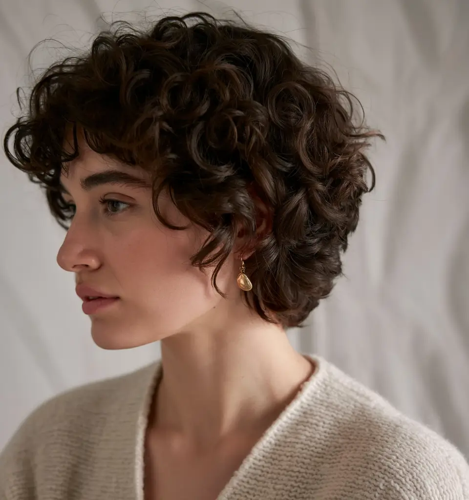 curly hairstyles short Chic Curly Pixie Revival