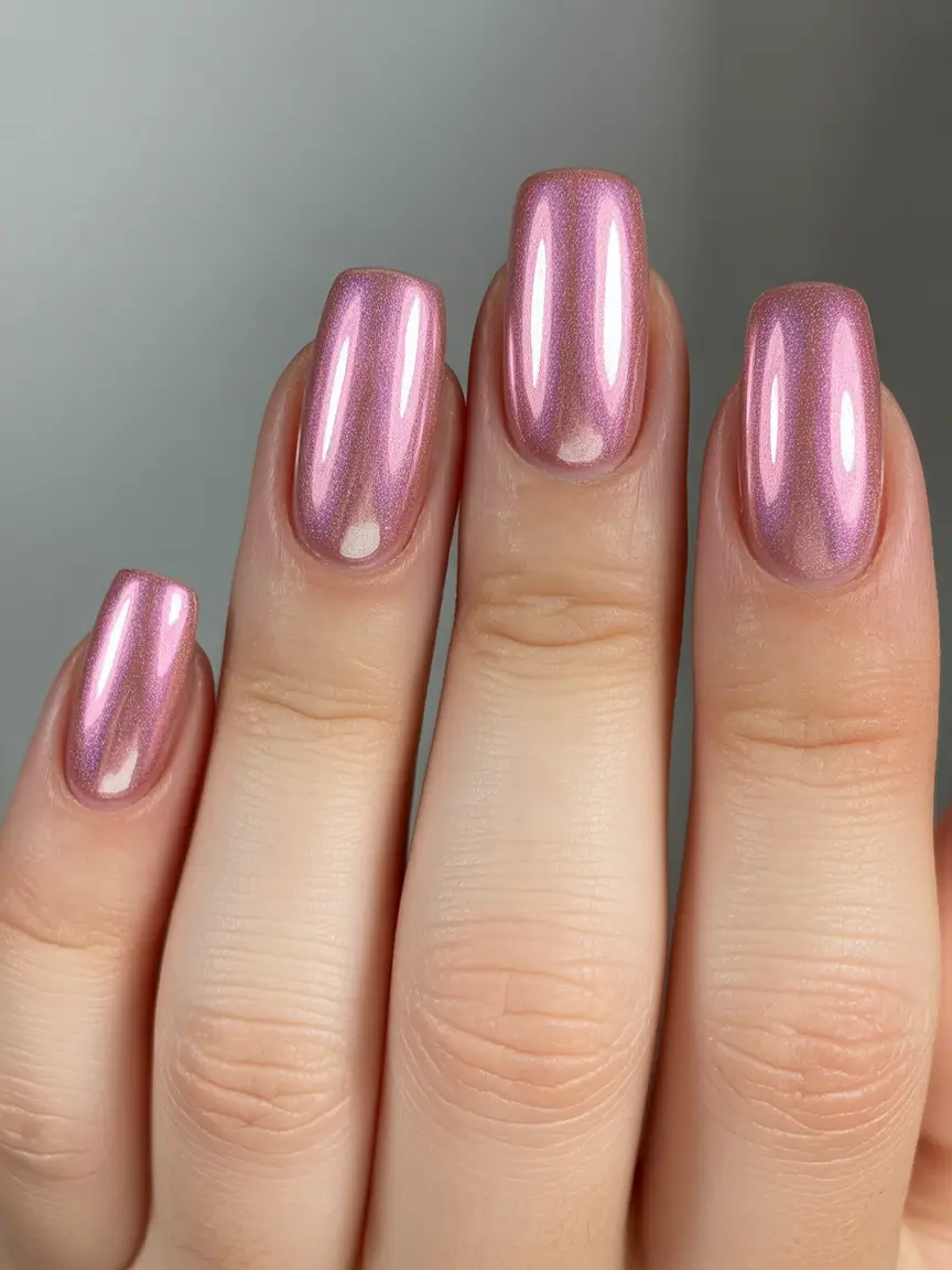 cute cat eye nails 2026 Soft Pink Glow for a Dreamy Cat Eye Moment
