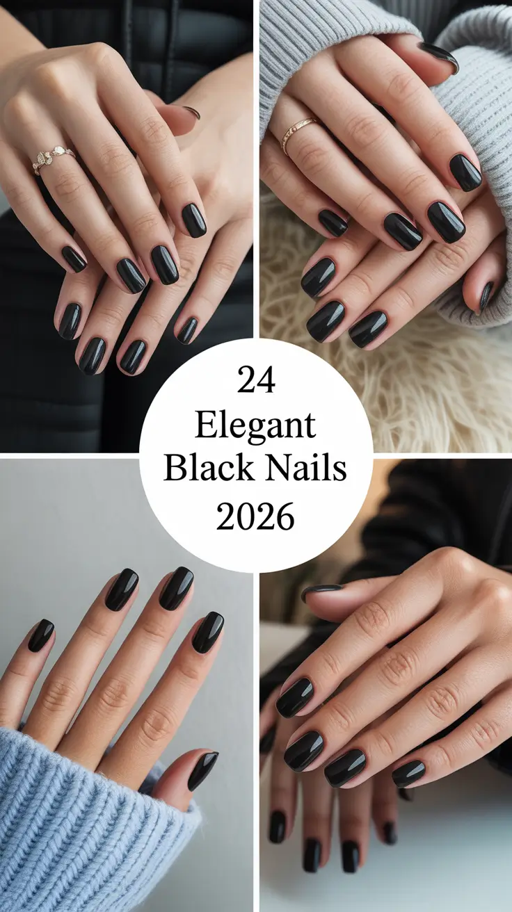 Elegant Black Nails 2026 – Classy & Trendy Designs for Every Season