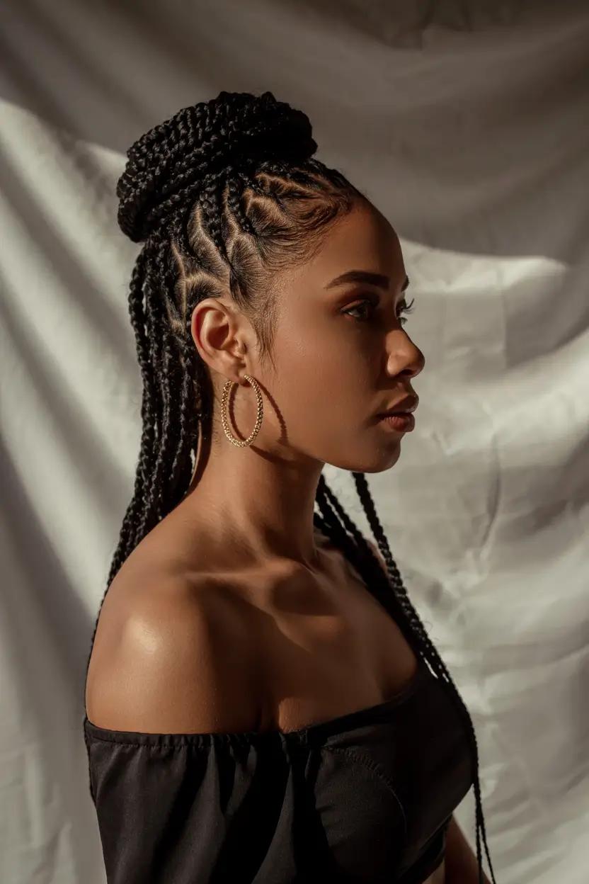 hairstyle black women braided Braided Crown With a Twist