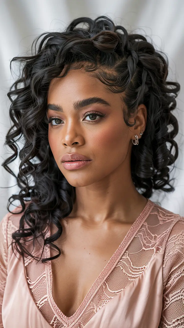 hairstyle black women natural hair Soft Curls With Subtle Glam