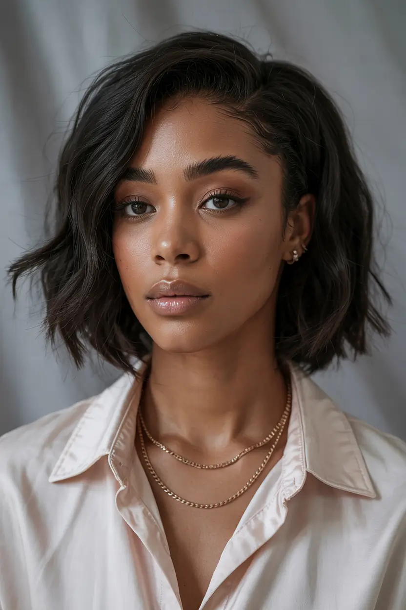 hairstyle black women natural Modern Wavy Bob