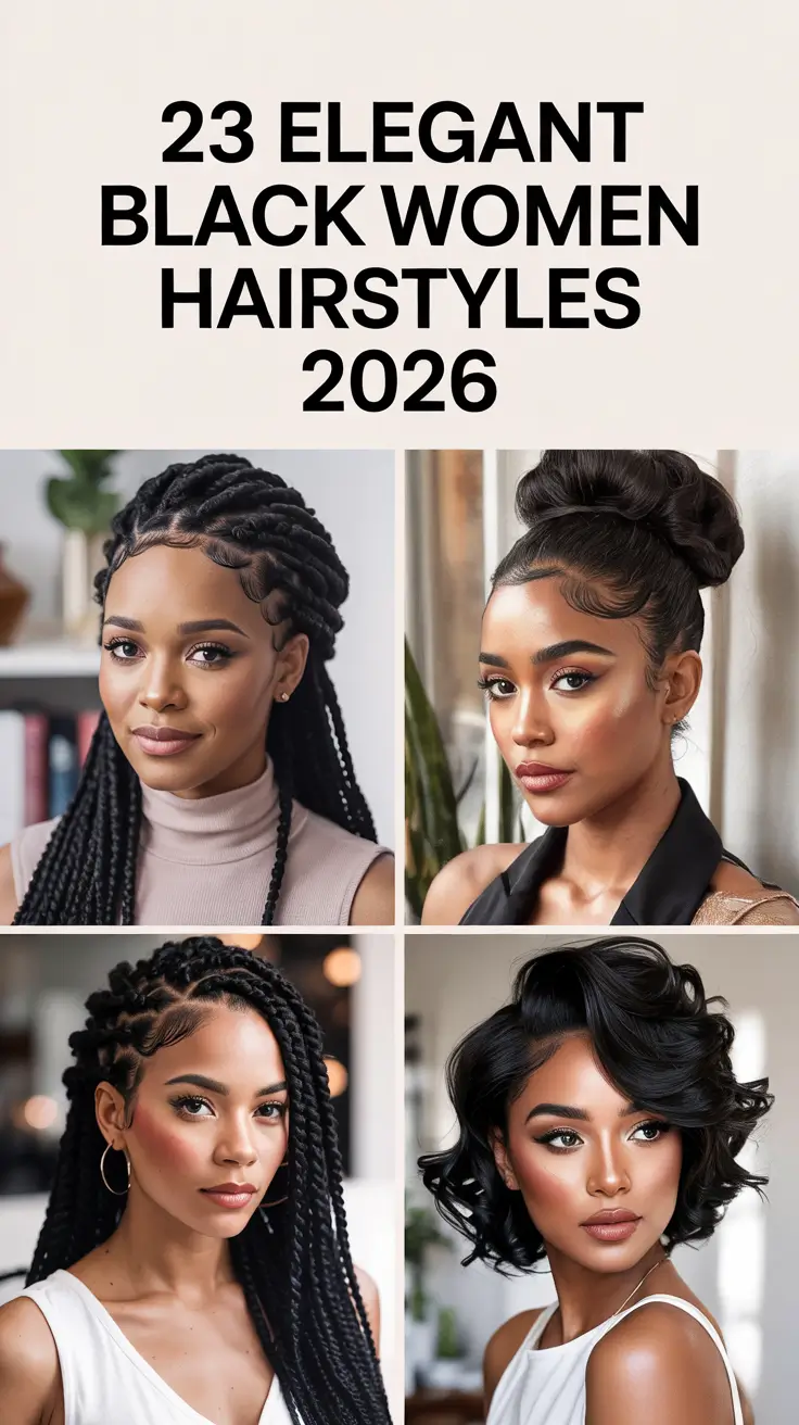 Elegant Black Women Hairstyles 2026 — Trending Braided, Natural and Chic Looks for Every Season