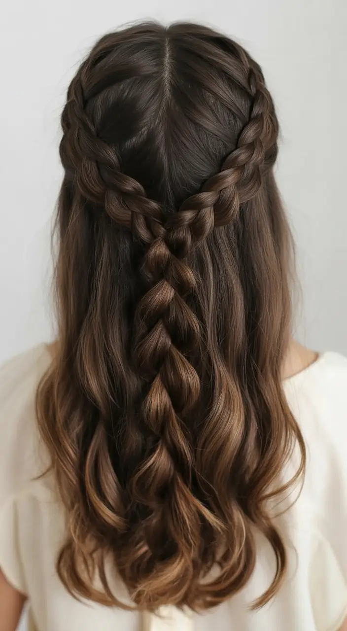 Elegant Long Hairstyles 2026 Boho Heart Braid