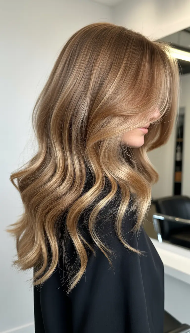 Elegant Long Hairstyles 2026 Golden Champagne Layers