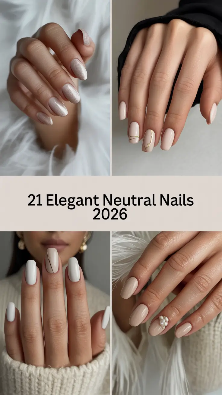 Elegant Neutral Nails 2026 — Classy Inspo and Fresh Neutral Designs for the New Year