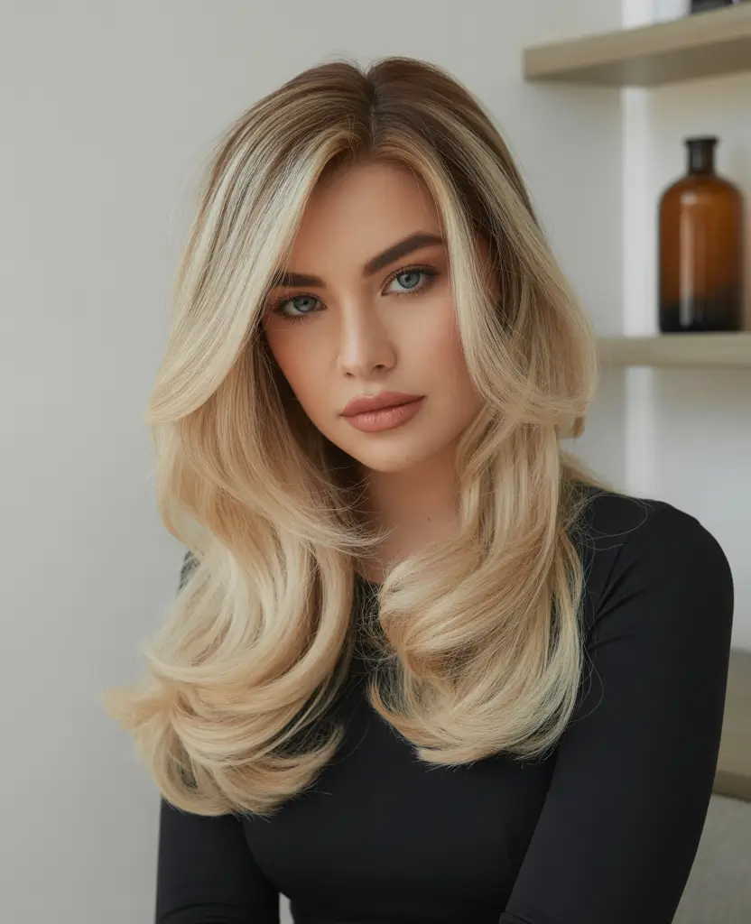 straight hairstyles Soft Volume Glam
