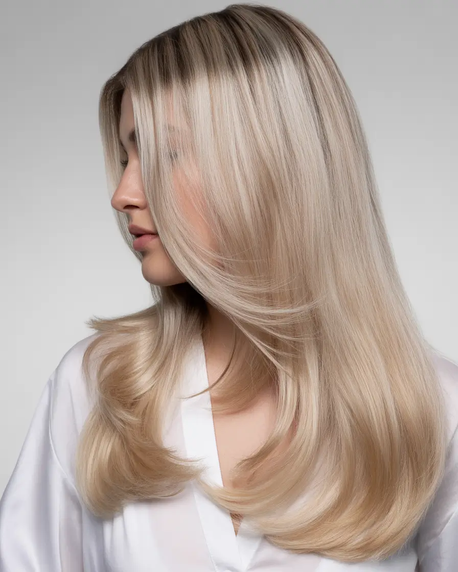 straight hairstyles Soft Layered Blonde Luxury