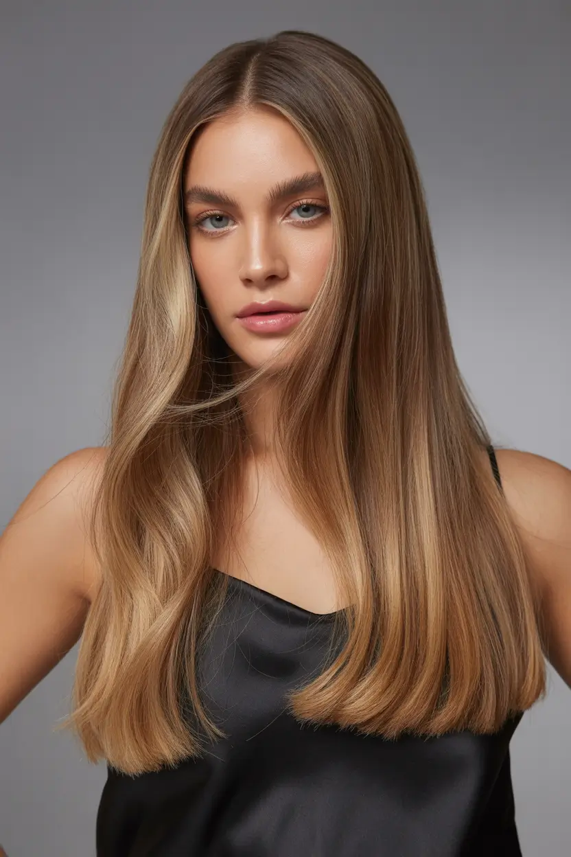 straight hairstyles Candlelit Silk Shine