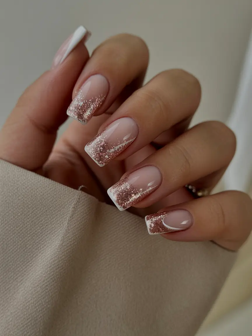 fun birthday nails 2026 Soft Champagne Fade for an Elegant Birthday Look