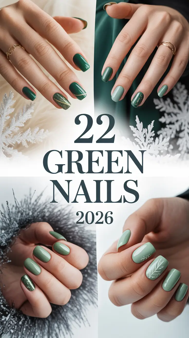 Green Nails 2026 — Fresh Designs, Trendy Shades and Inspo for the New Year