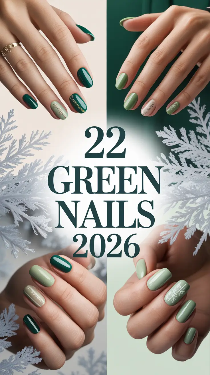 Green Nails 2026 — Fresh Designs, Trendy Shades and Inspo for the New Year