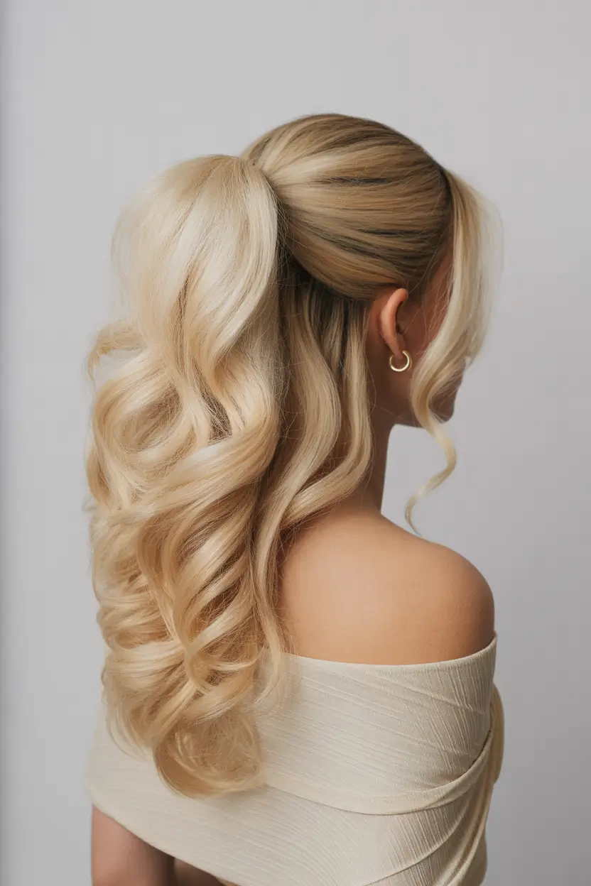half up half down hairstyles Classic Blonde Volume
