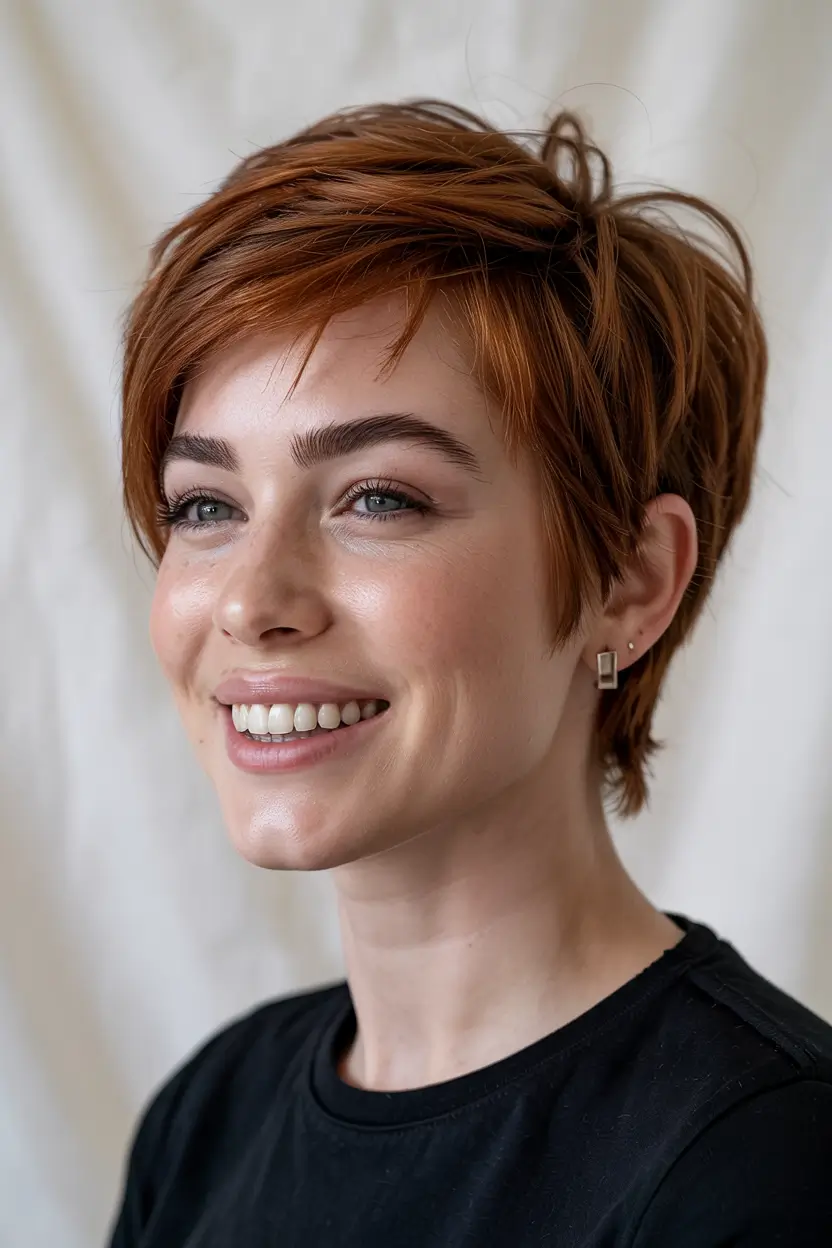 asymmetrical pixie trends 2026 Copper Whisper Pixie
