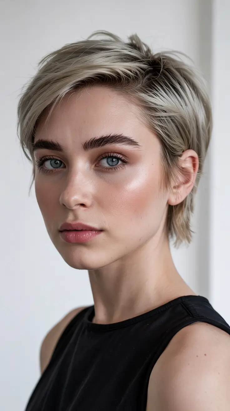 asymmetrical pixie trends 2026 Platinum Soft Edge