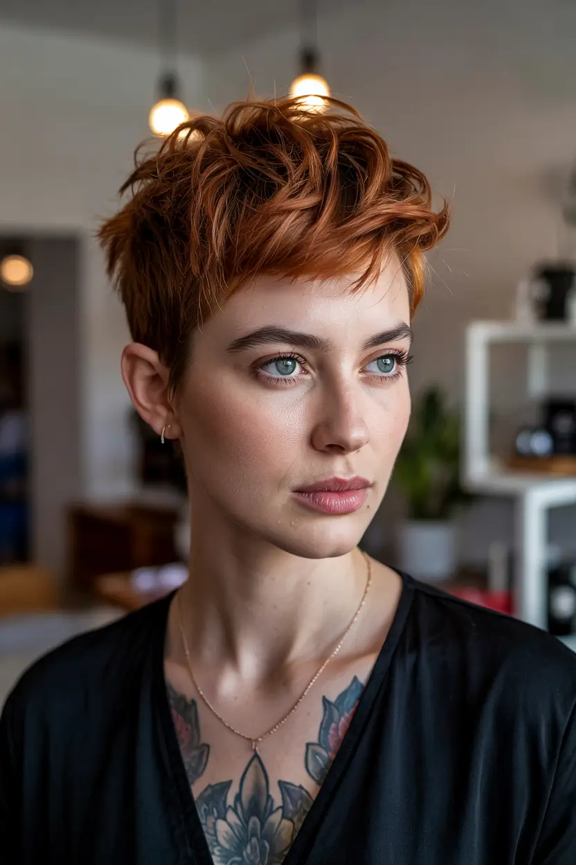 asymmetrical pixie trends 2026 Spiced Amber Lift
