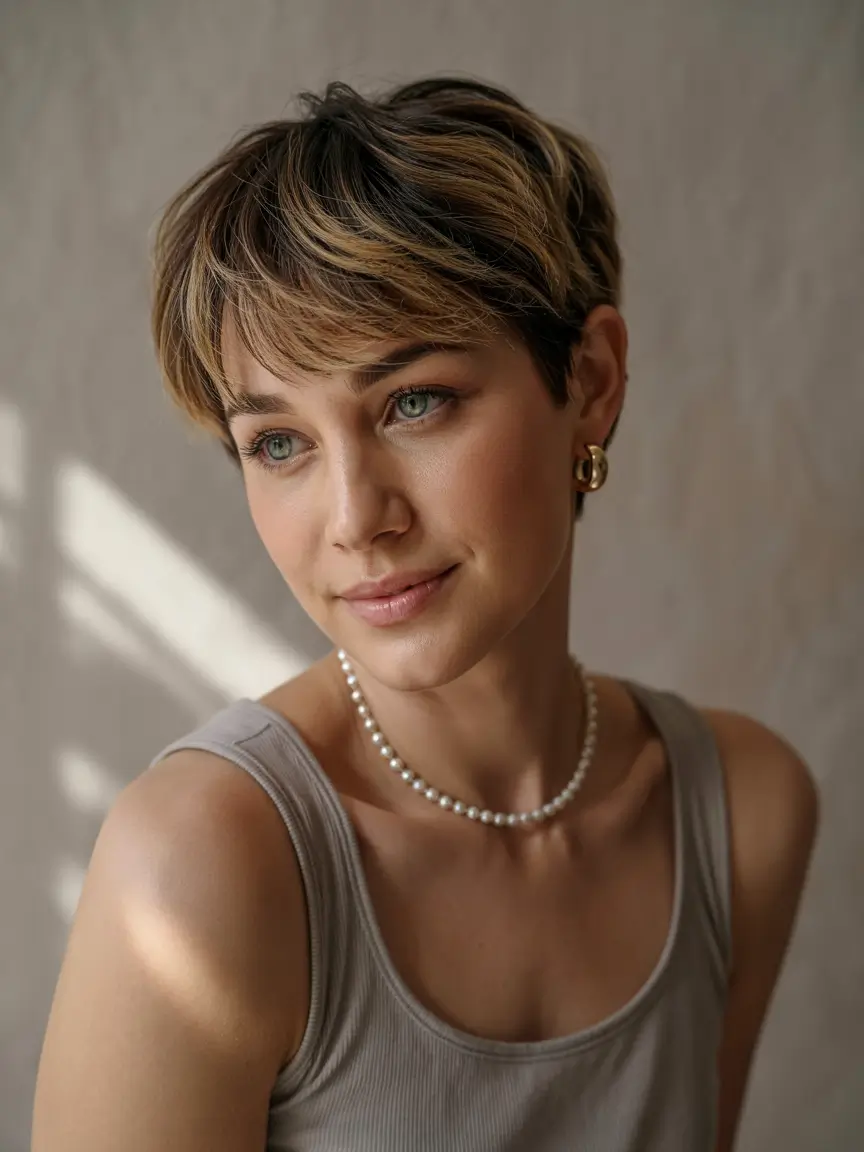 asymmetrical pixie trends 2026 Honeyed Pearl Pixie