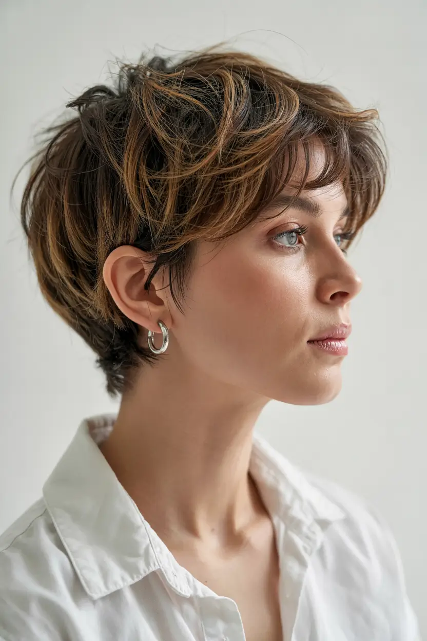 asymmetrical pixie trends 2026 Honey-Dipped Tousle