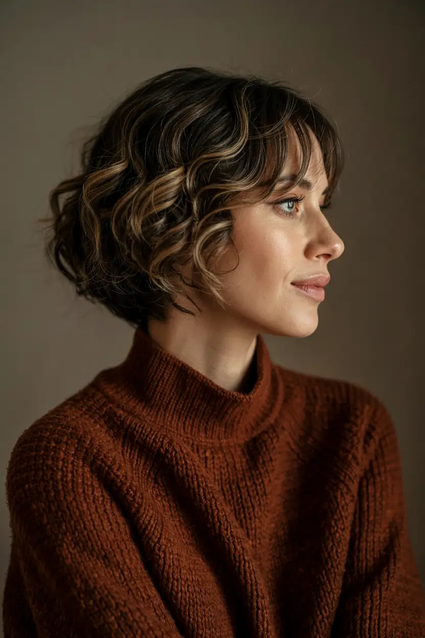haircuts for wavy hair short oval face Short Sculpted Waves
