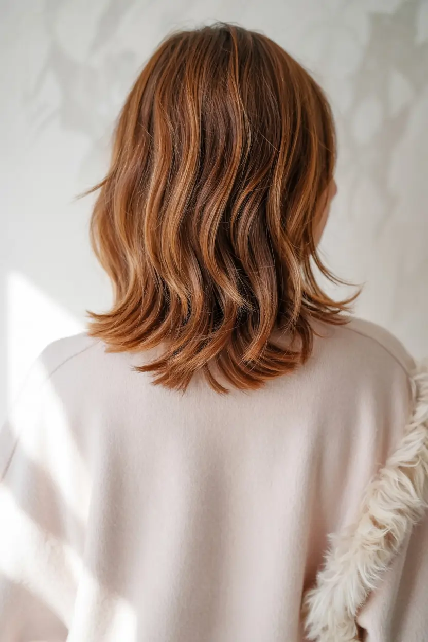 layered haircuts medium length Bronze Layered Flow