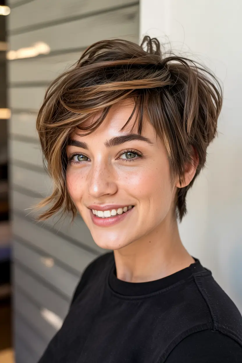 layered haircuts short hair Pixie with Long Soft Layers