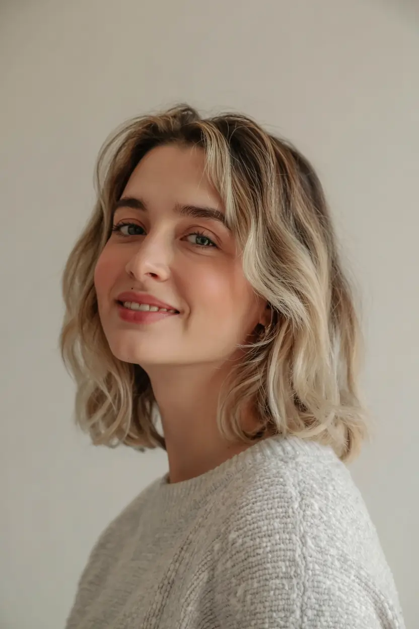 lob haircut for fine hair Soft Blonde Tousled Lob