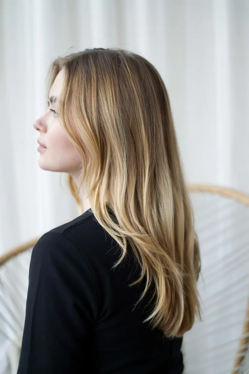 haircuts for long hair straight Natural Flowing Layers with Golden Touch