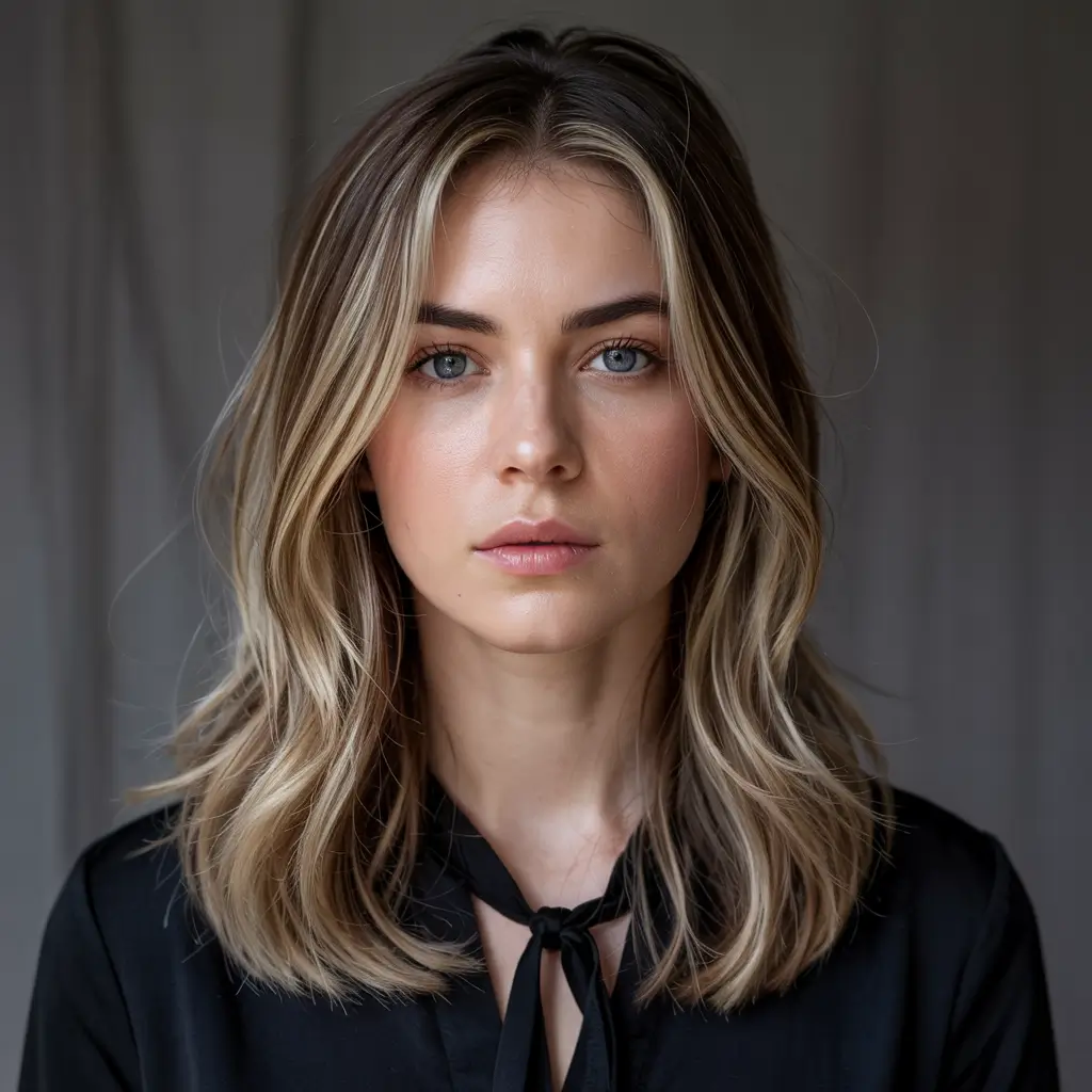 mid length haircut straight Butter Blonde Mid Length With Natural Flow